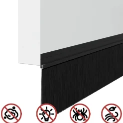 vidaXL Materiales De Construcción-Sellos de cepillo para puertas autoadhesivos 2 pcs 100 cm