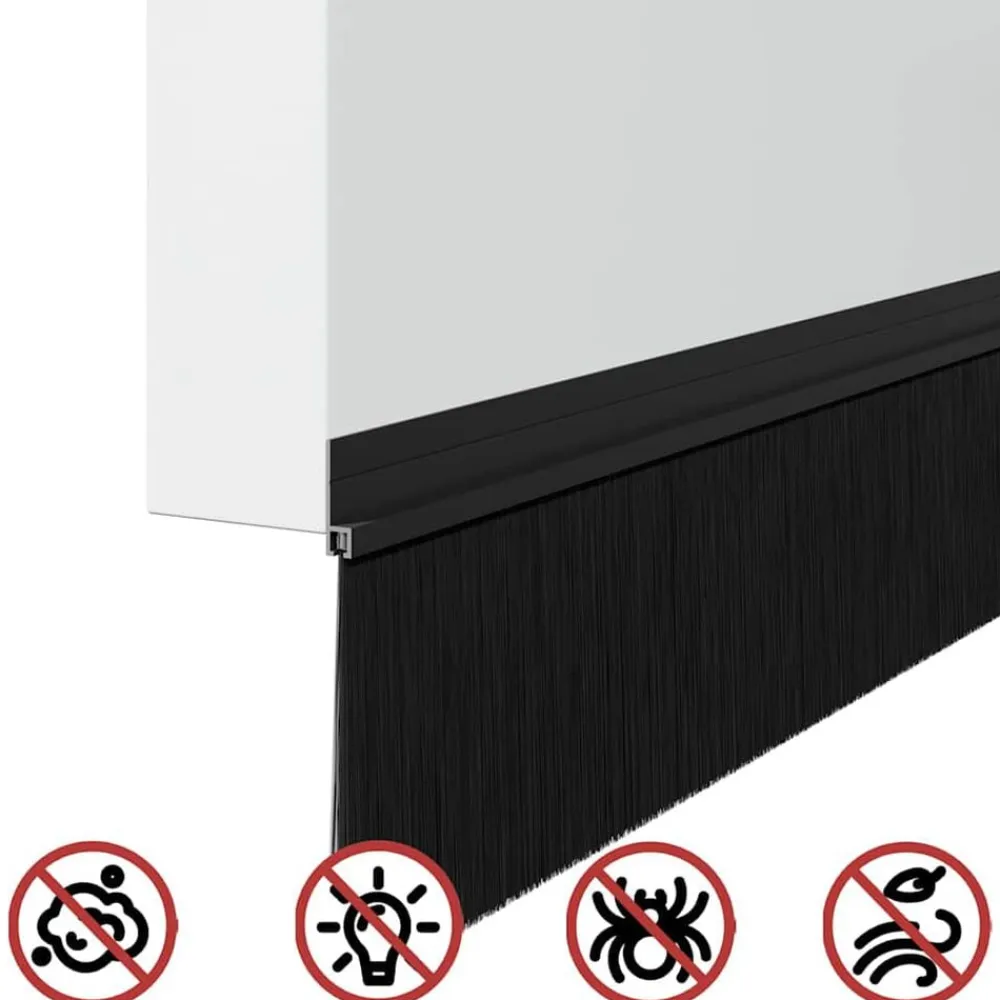 vidaXL Materiales De Construcción-Sellos de cepillo para puertas autoadhesivos 2 pcs 100 cm