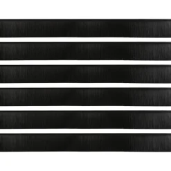 vidaXL Materiales De Construcción-Sellos de cepillo de puerta atornillables 6 pcs 100 cm
