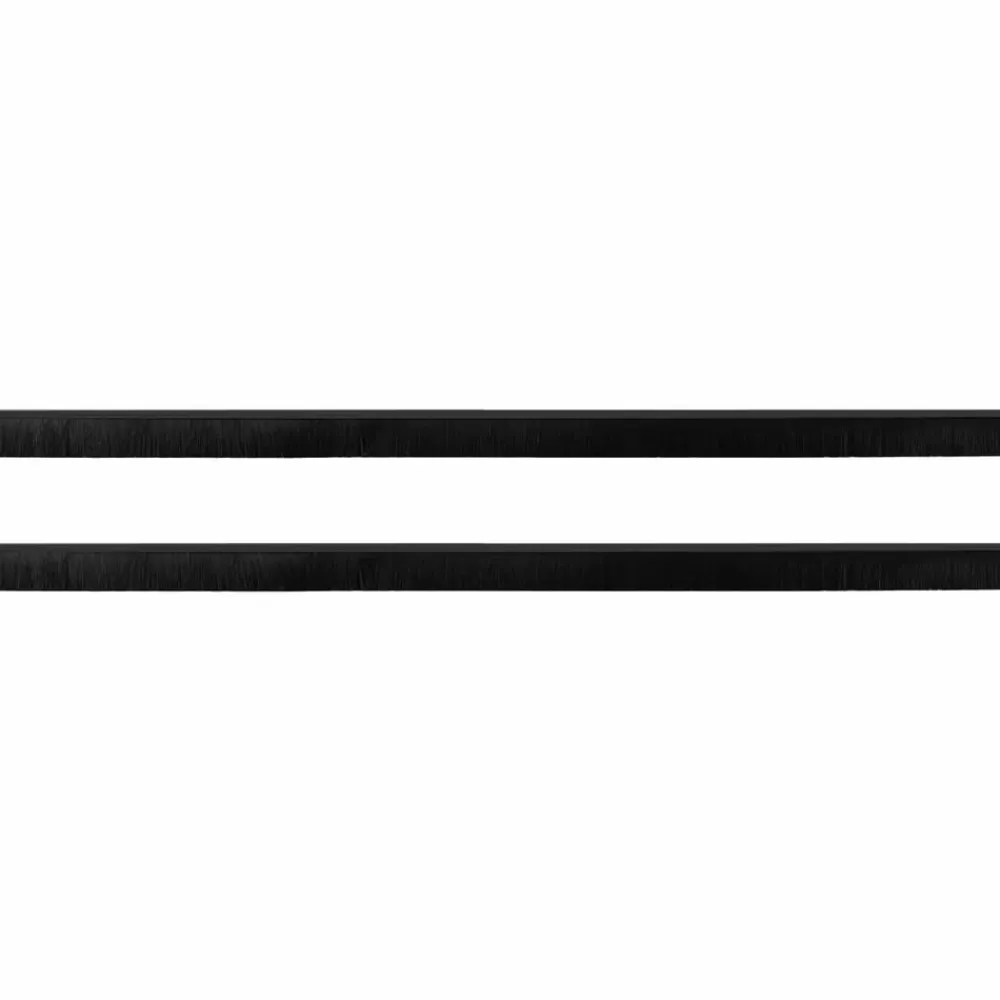 vidaXL Sellos de cepillo para puertas autoadhesivos 2 pcs 100 cm Negro Best
