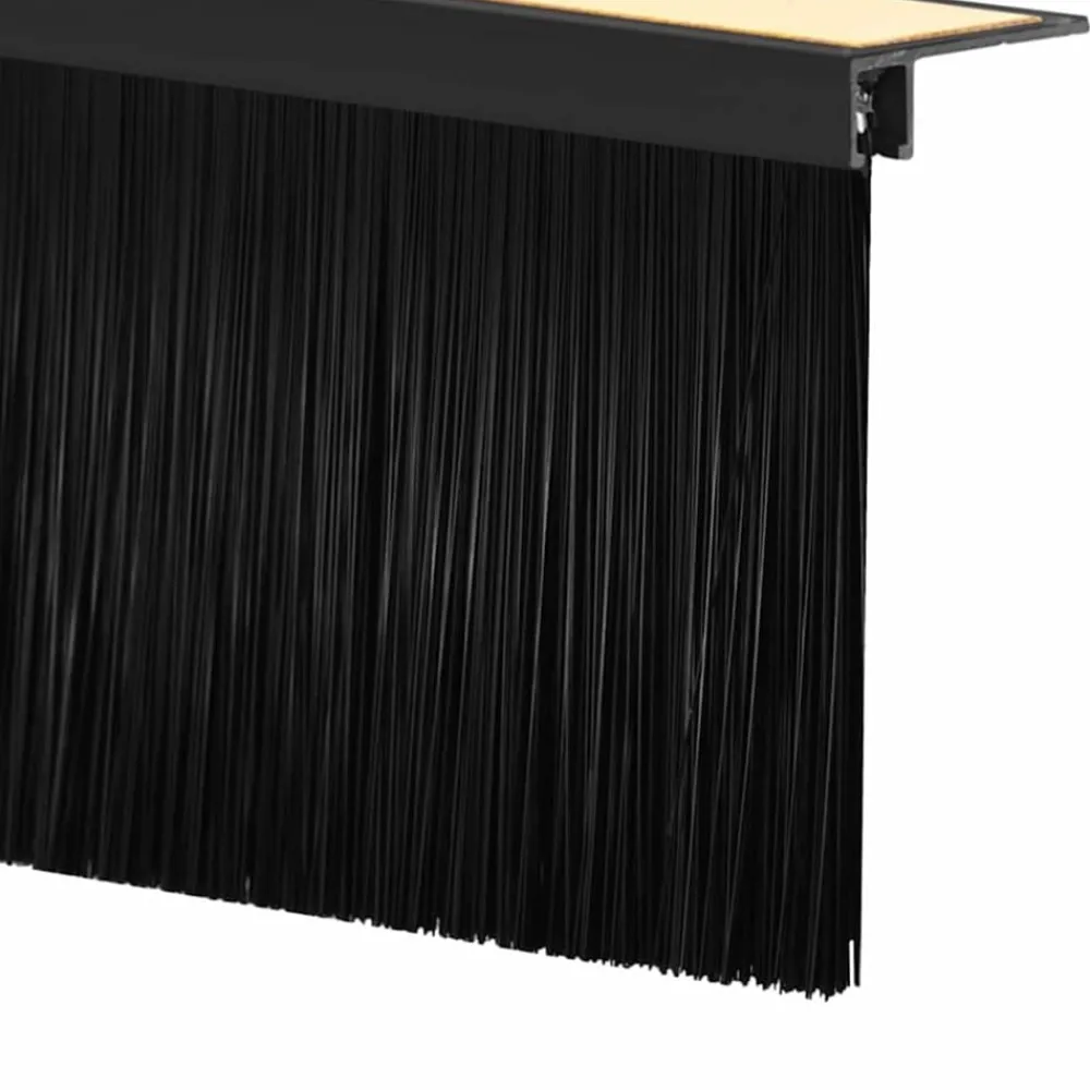vidaXL Sellos de cepillo para puertas autoadhesivos 2 pcs 100 cm Negro Best