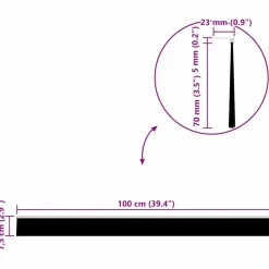 vidaXL Materiales De Construcción-Sellos de cepillo de puerta atornillables 2 pcs Marrón 100 cm