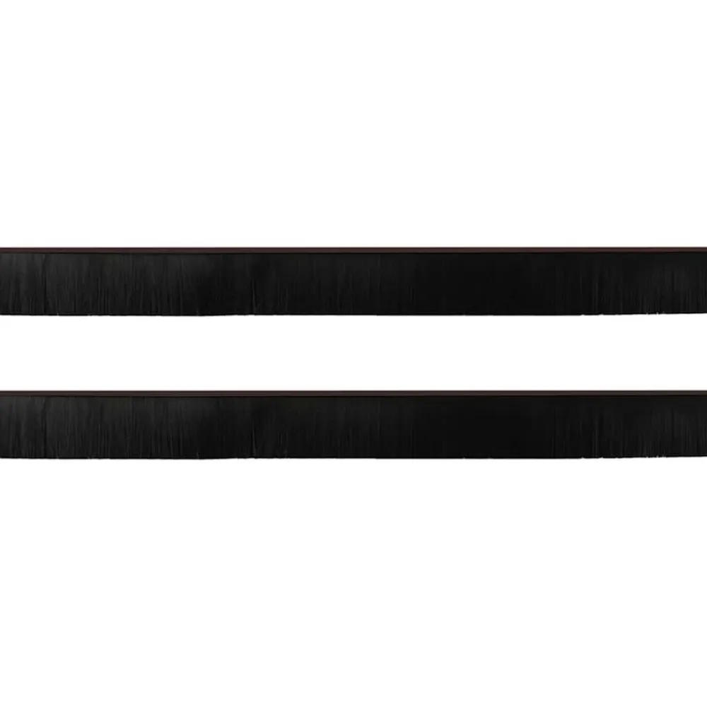 vidaXL Materiales De Construcción-Sellos de cepillo de puerta atornillables 2 pcs Marrón 100 cm