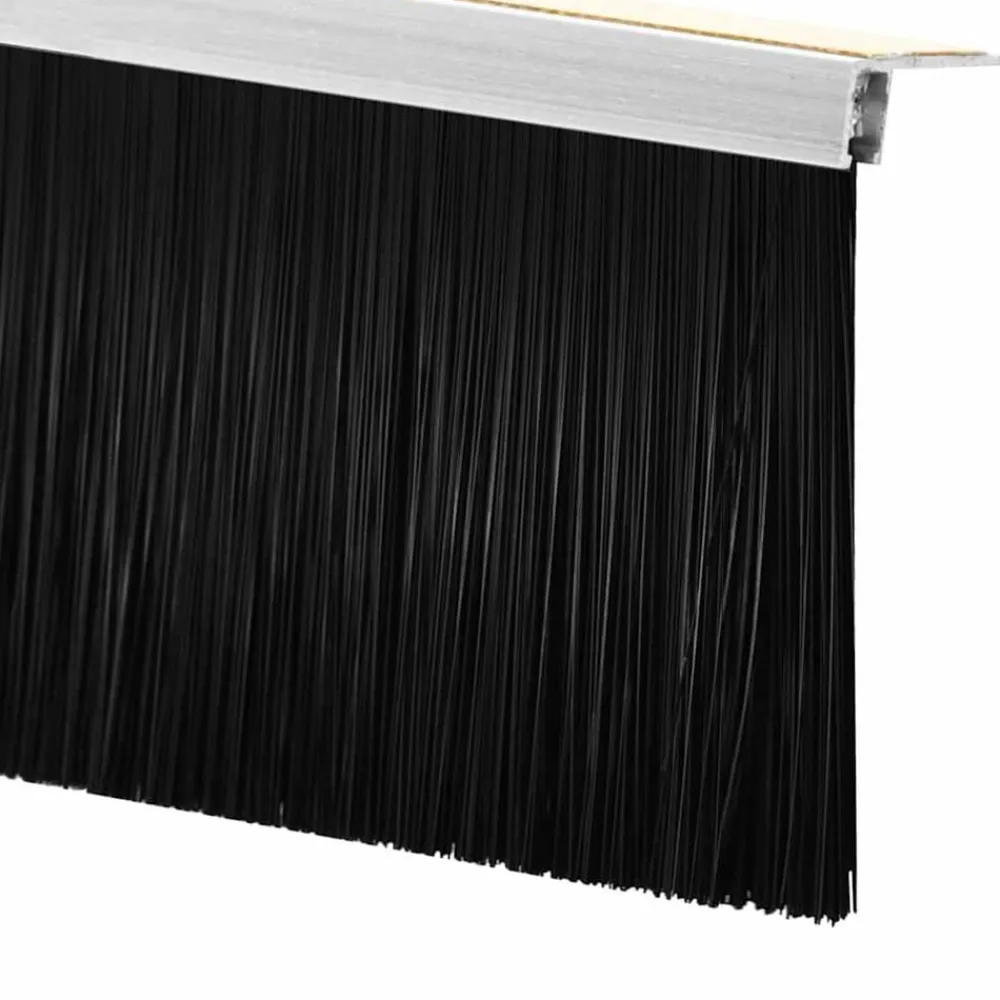 vidaXL Materiales De Construcción-Sellos de cepillo para puertas autoadhesivos 2 pcs