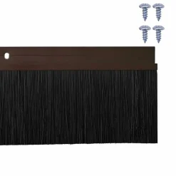 vidaXL Sellos de cepillo de puerta atornillables 2 pcs Marrón 100 cm Marrón Clearance