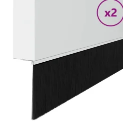 vidaXL Sellos de cepillo para puertas autoadhesivos 2 pcs 100 cm White