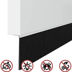 vidaXL Sellos de cepillo para puertas autoadhesivos 2 pcs 100 cm White