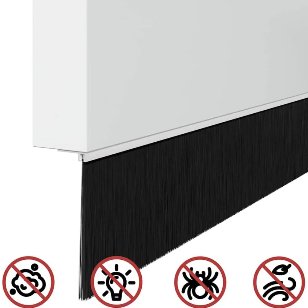 vidaXL Sellos de cepillo para puertas autoadhesivos 2 pcs 100 cm White