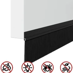 vidaXL Materiales De Construcción-Sellos de cepillo para puertas autoadhesivos 2 pcs 100 cm