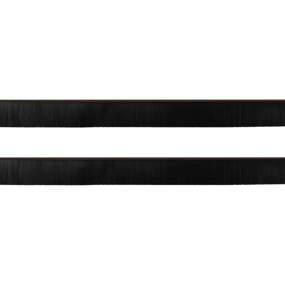 vidaXL Sellos de cepillo para puertas autoadhesivos 2 pcs Marrón Marrón New