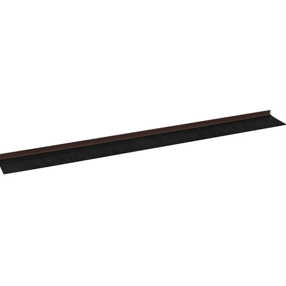 vidaXL Sellos de cepillo para puertas autoadhesivos 2 pcs Marrón Marrón New