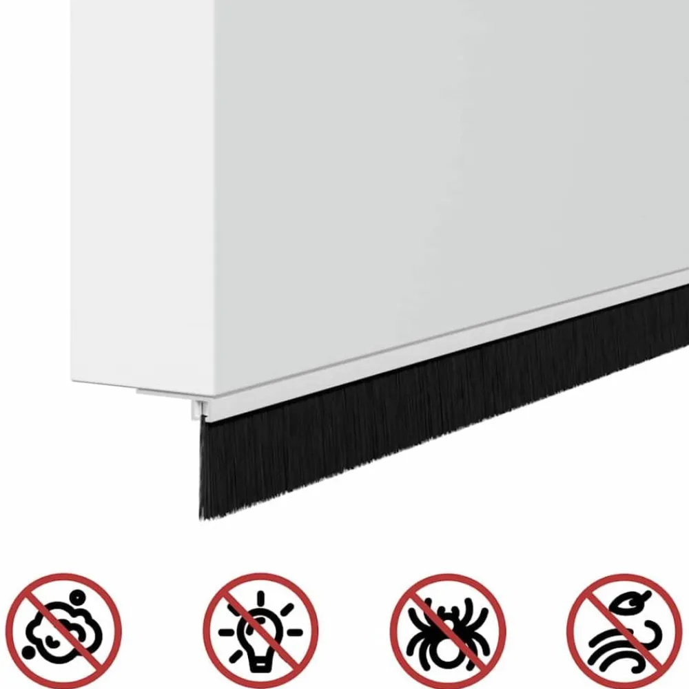vidaXL Materiales De Construcción-Sellos de cepillo para puertas autoadhesivos 2 pcs 100 cm