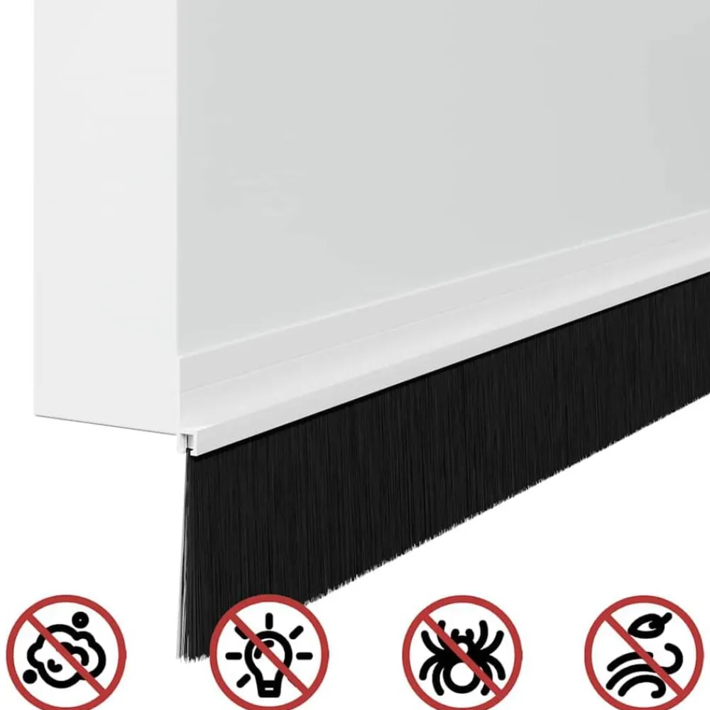vidaXL Materiales De Construcción-Sellos de cepillo para puertas autoadhesivos 2 pcs 100 cm