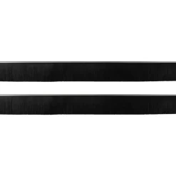 vidaXL Sellos de cepillo de puerta atornillables 2 pcs 100 cm Plateado Outlet