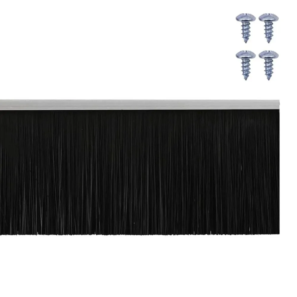 vidaXL Sellos de cepillo de puerta atornillables 2 pcs 100 cm Plateado Outlet