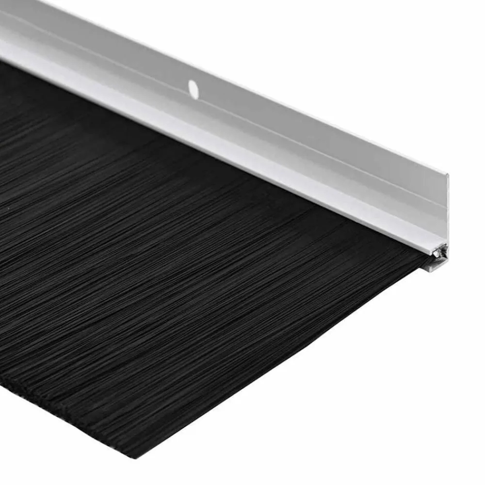 vidaXL Materiales De Construcción-Sellos de cepillo de puerta atornillables 2 pcs 100 cm