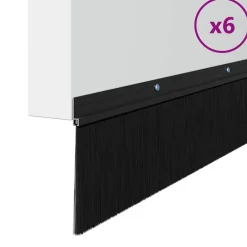 vidaXL Sellos de cepillo de puerta atornillables 6 pcs 100 cm Negro Online