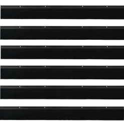 vidaXL Sellos de cepillo de puerta atornillables 6 pcs 100 cm Negro Online