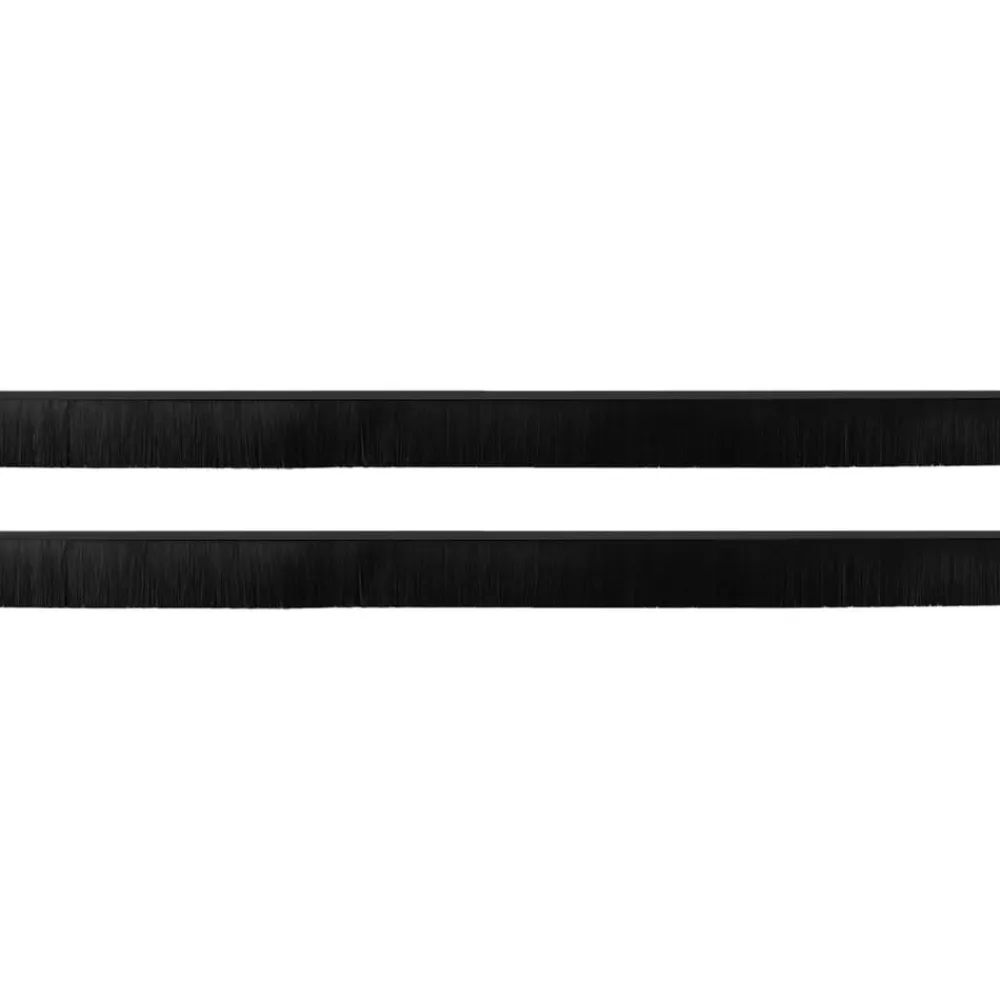 vidaXL Sellos de cepillo para puertas autoadhesivos 2 pcs 100 cm Negro Clearance
