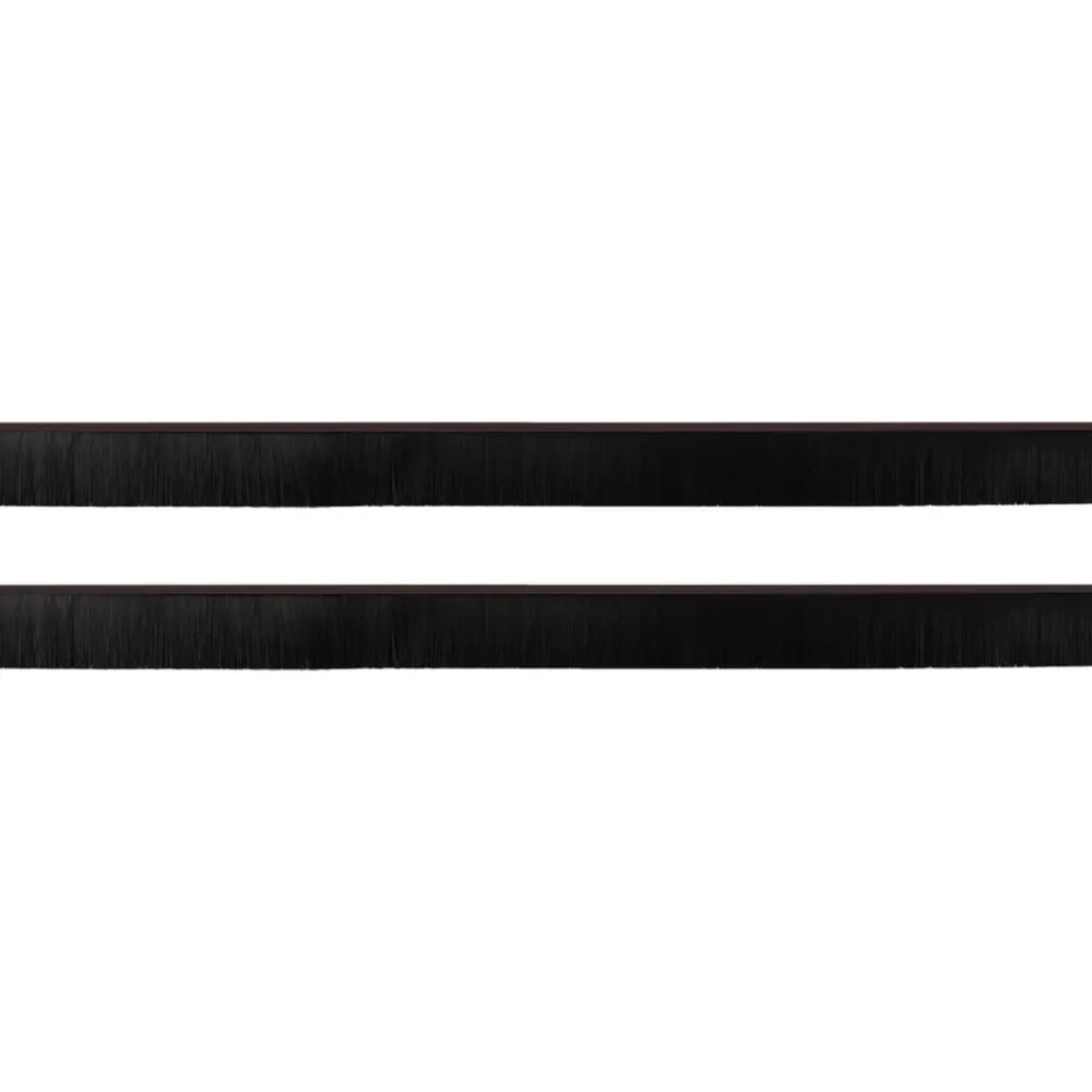 vidaXL Sellos de cepillo para puertas autoadhesivos 2 pcs Marrón Marrón Clearance