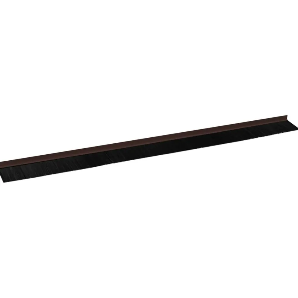vidaXL Sellos de cepillo para puertas autoadhesivos 2 pcs Marrón Marrón Clearance