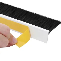 vidaXL Sellos de cepillo para puertas autoadhesivos 2 pcs 100 cm White Best