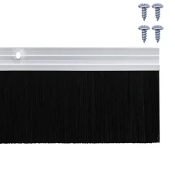 vidaXL Materiales De Construcción-Sellos de cepillo de puerta atornillables 2 pcs 100 cm