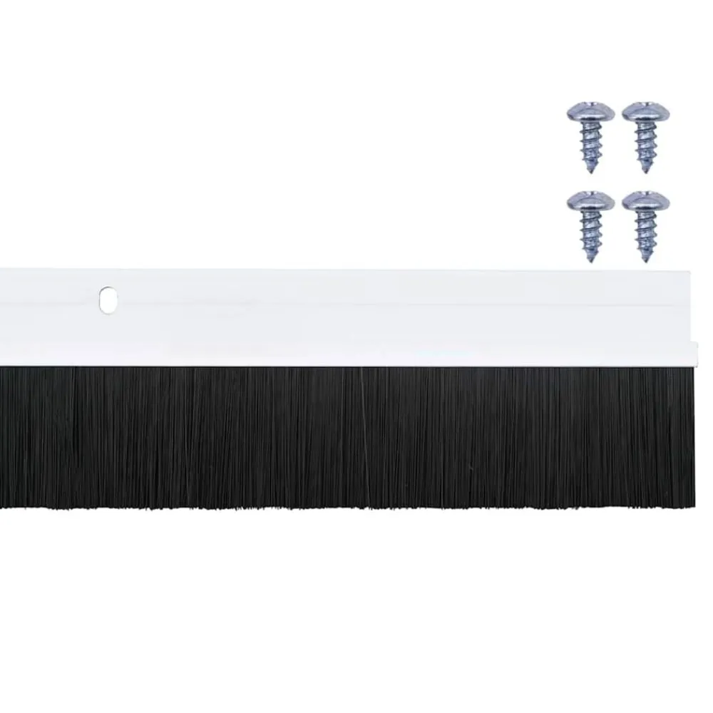 vidaXL Materiales De Construcción-Sellos de cepillo de puerta atornillables 2 pcs 100 cm