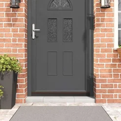 vidaXL Materiales De Construcción-Sellos de cepillo para puertas autoadhesivos 2 pcs Marrón