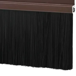 vidaXL Materiales De Construcción-Sellos de cepillo para puertas autoadhesivos 2 pcs Marrón