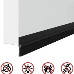 vidaXL Materiales De Construcción-Sellos de cepillo para puertas autoadhesivos 2 pcs 100 cm