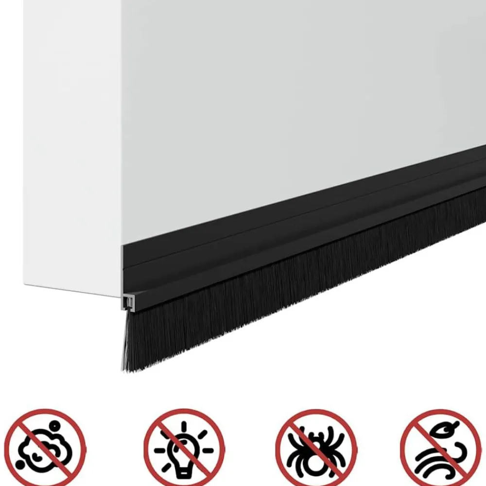 vidaXL Materiales De Construcción-Sellos de cepillo para puertas autoadhesivos 2 pcs 100 cm