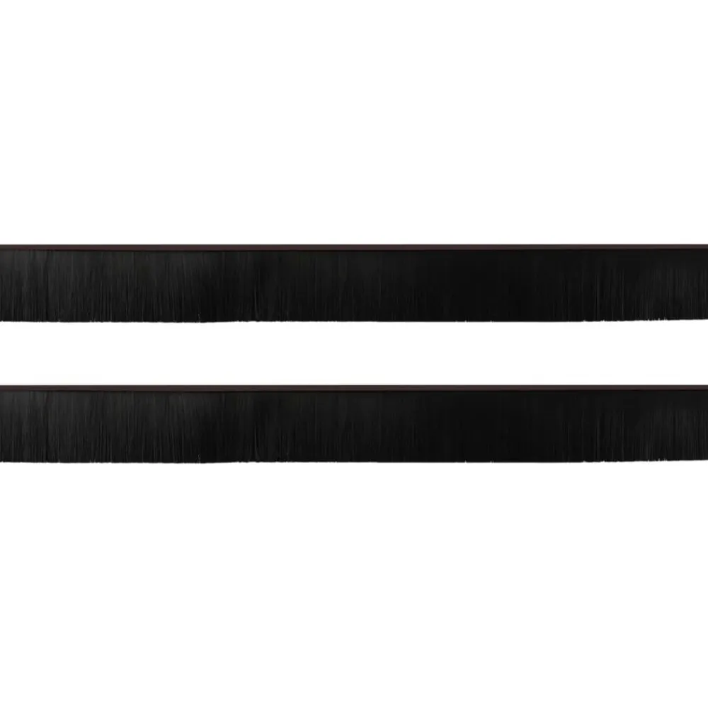 vidaXL Sellos de cepillo para puertas autoadhesivos 2 pcs Marrón Marrón Discount