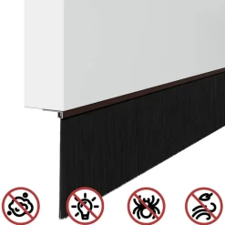 vidaXL Sellos de cepillo para puertas autoadhesivos 2 pcs Marrón Marrón Discount