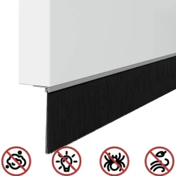vidaXL Materiales De Construcción-Sellos de cepillo de puerta atornillables 2 pcs 100 cm
