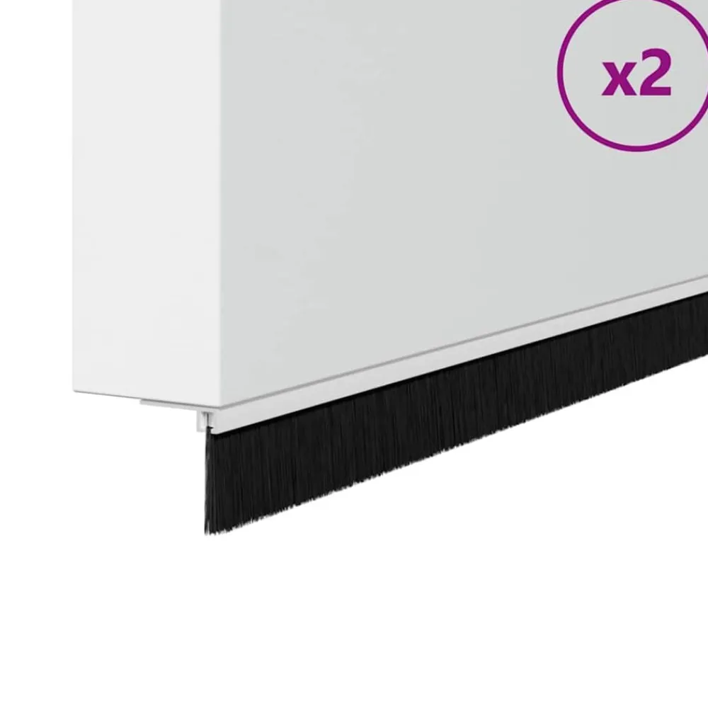 vidaXL Sellos de cepillo de puerta atornillables 2 pcs 100 cm White Sale