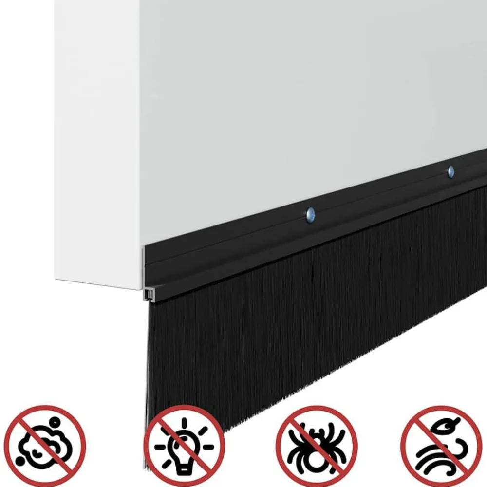 vidaXL Sellos de cepillo de puerta atornillables 2 pcs 100 cm Negro Online