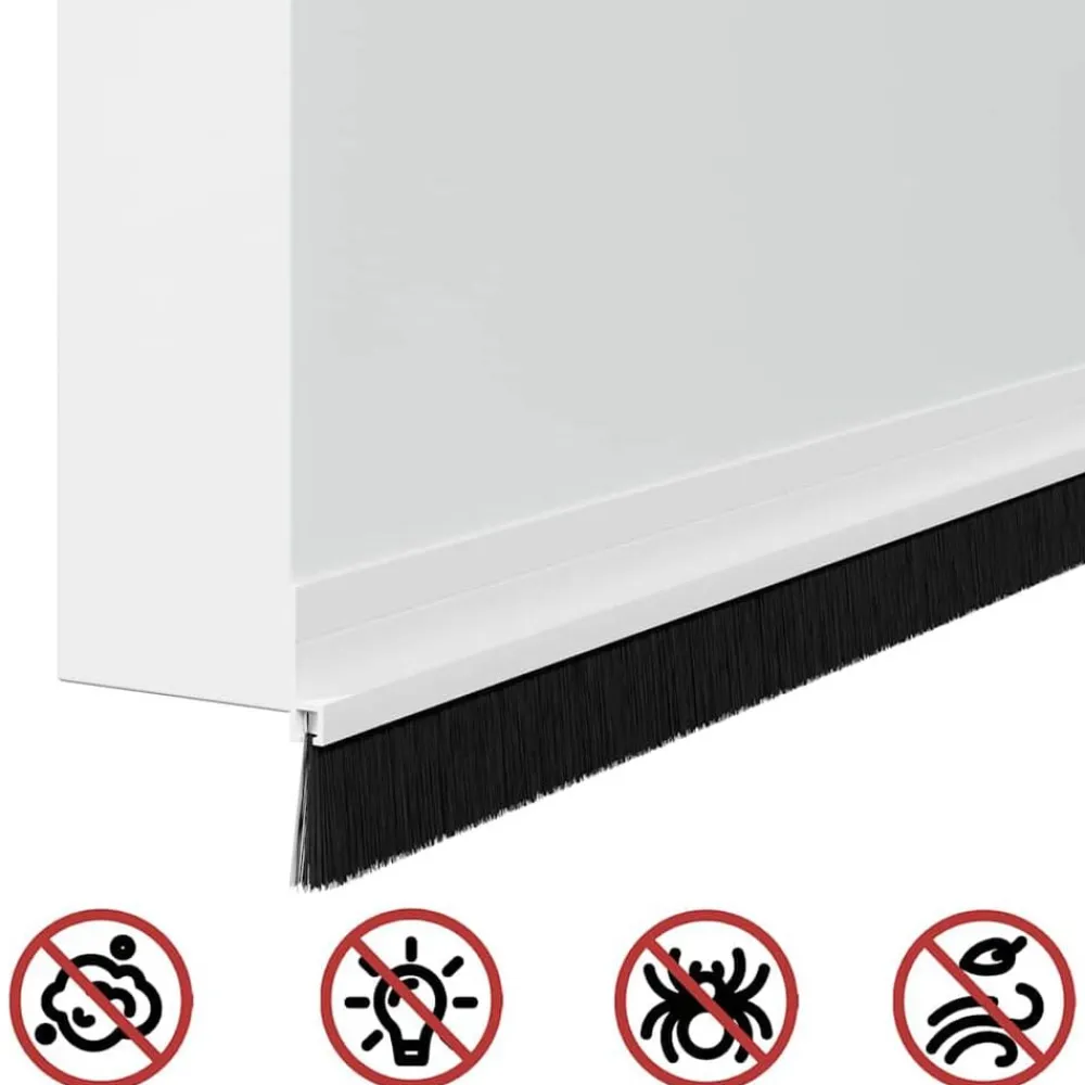 vidaXL Sellos de cepillo para puertas autoadhesivos 2 pcs 100 cm White Clearance