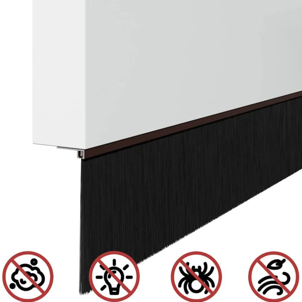 vidaXL Sellos de cepillo de puerta atornillables 2 pcs Marrón 100 cm Marrón Online