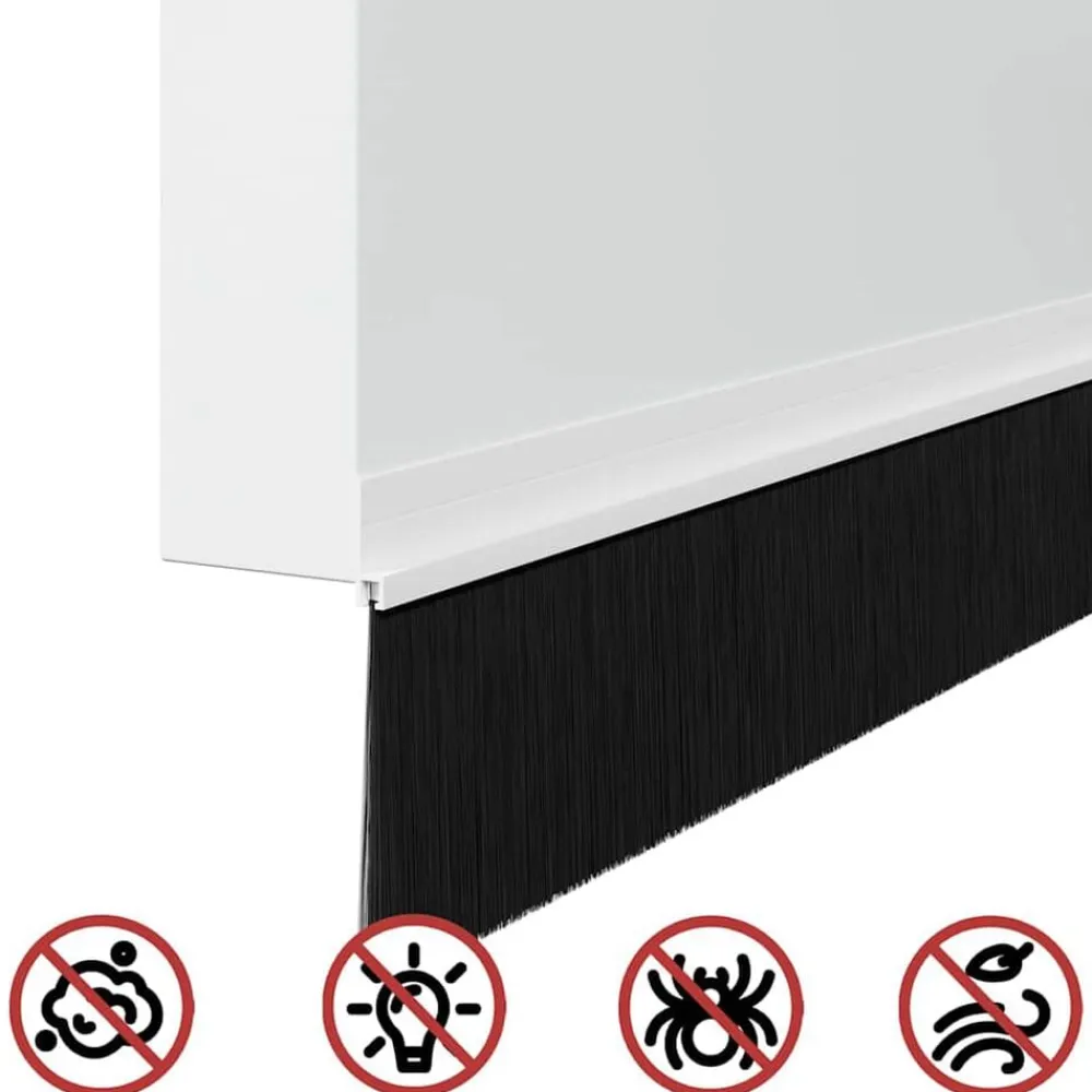 vidaXL Sellos de cepillo para puertas autoadhesivos 2 pcs 100 cm White Clearance