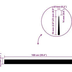 vidaXL Sellos de cepillo para puertas autoadhesivos 2 pcs 100 cm White Clearance