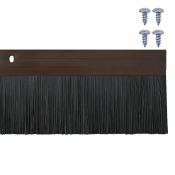 vidaXL Sellos de cepillo de puerta atornillables 2 pcs Marrón 100 cm Marrón Sale