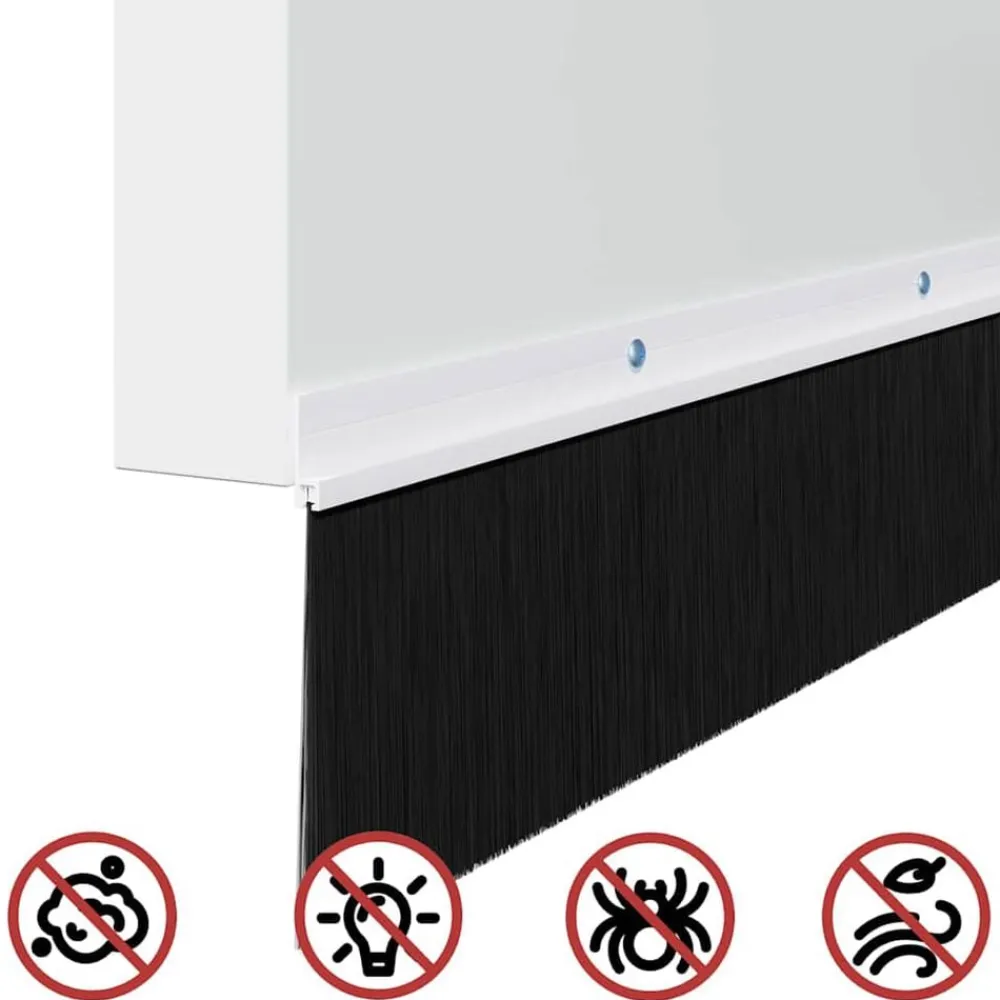 vidaXL Materiales De Construcción-Sellos de cepillo de puerta atornillables 2 pcs 100 cm
