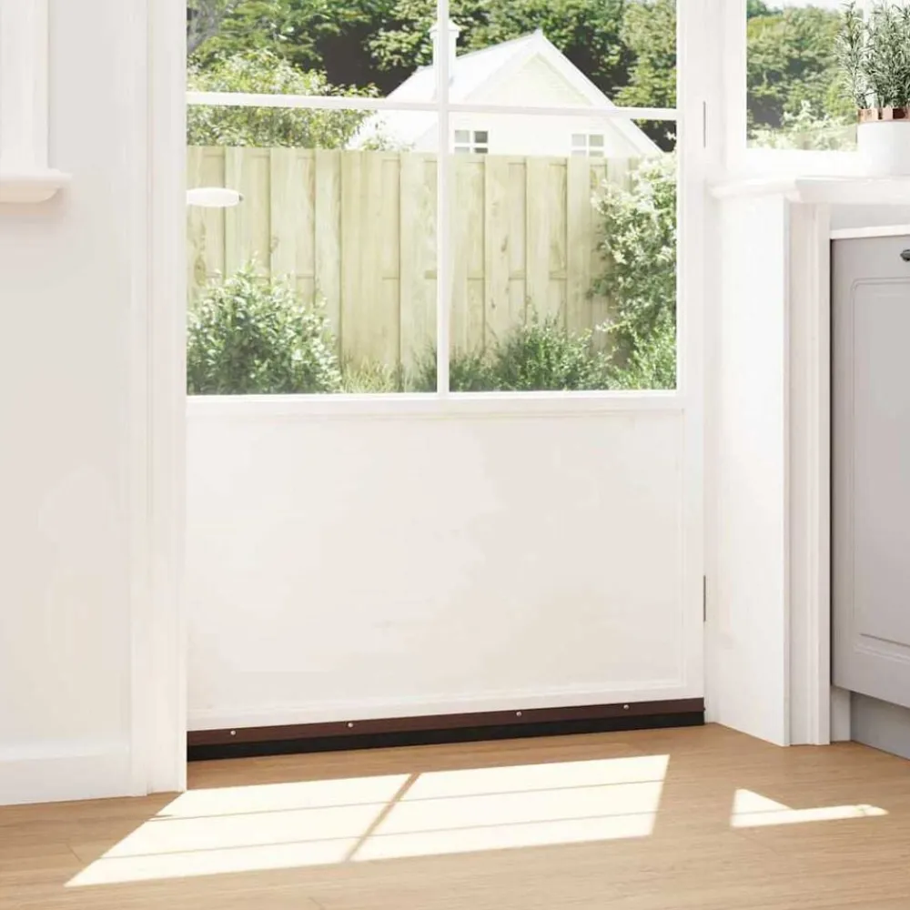 vidaXL Sellos de cepillo de puerta atornillables 2 pcs Marrón 100 cm Marrón Sale