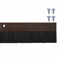 vidaXL Sellos de cepillo de puerta atornillables 2 pcs Marrón 100 cm Marrón Sale