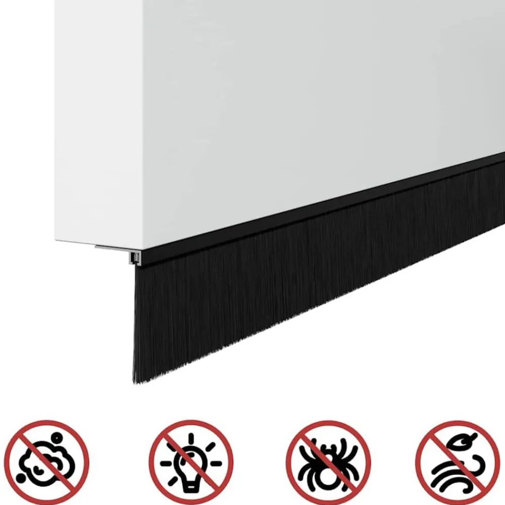 vidaXL Materiales De Construcción-Sellos de cepillo de puerta atornillables 2 pcs 100 cm