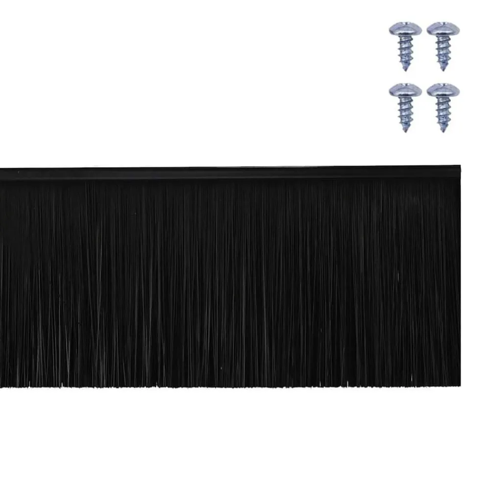 vidaXL Sellos de cepillo de puerta atornillables 2 pcs 100 cm Negro Online