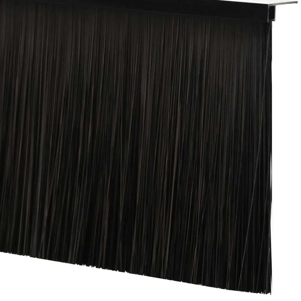 vidaXL Sellos de cepillo de puerta atornillables 2 pcs 100 cm Negro Online