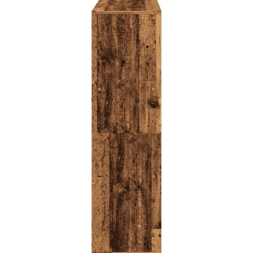 vidaXL Estanterías-Separador de ambientes madera envejecida 100x33x115 cm