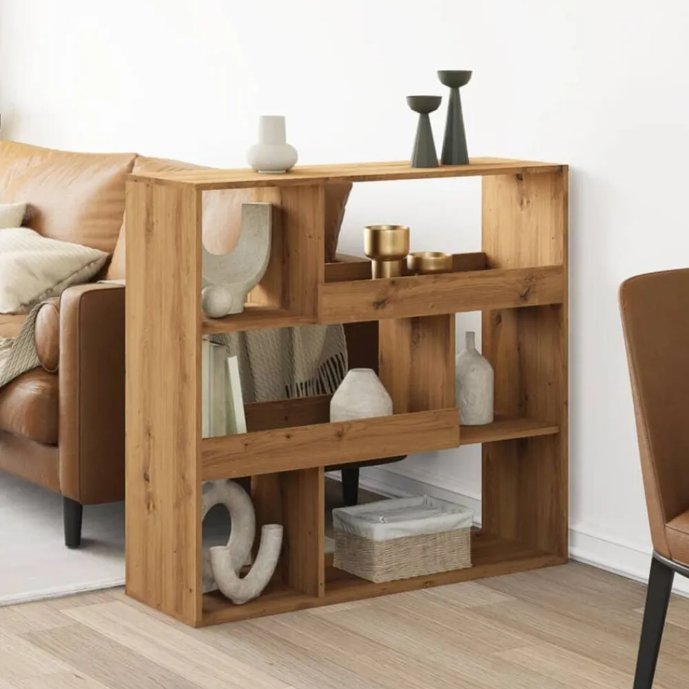 vidaXL Separador de ambientes madera roble artisan 100x33x94,5 cm artisian oak Sale